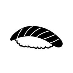 Sushi nigiri icon vector illustration japanese cuisine silhouette