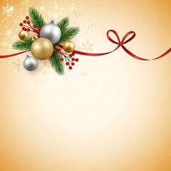 Festive Christmas Tree with Golden and Red Decorations Surrounded by Gift Boxes and Pine Cones