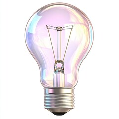 Isolated Light Bulb on White Background