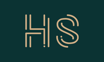 HS H hs initial logo | initial based abstract modern minimal creative logo, vector template image. luxury logotype logo, real estate homie logo. typography logo. initials logo