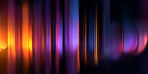 Vertical light streaks orange purple blue abstract