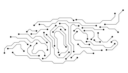 Abstract digital background with technology circuit board texture. Electronic motherboard illustration. Communication and engineering concept.