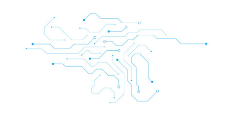 circuit board electronics digital technology banner blue