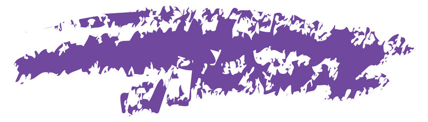 Purple Abstract Paint Brush Stroke Texture Isolated on Transparent Background