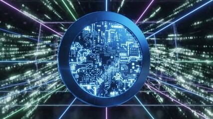 Abstract digital concept futuristic globe with data visualization - Powered by Adobe