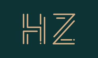 HZ H hz initial logo | initial based abstract modern minimal creative logo, vector template image. luxury logotype logo, real estate homie logo. typography logo. initials logo