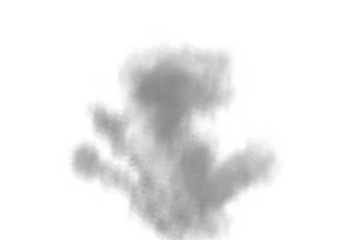 Realistic White Smoke Cloud Isolated on Transparent Background