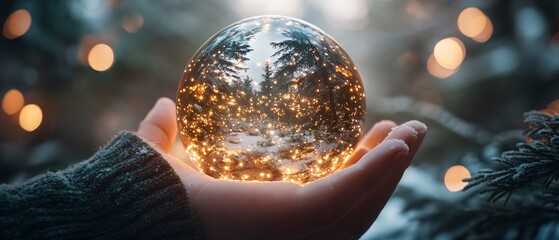 Joyful New Year Snow Globe Celebration