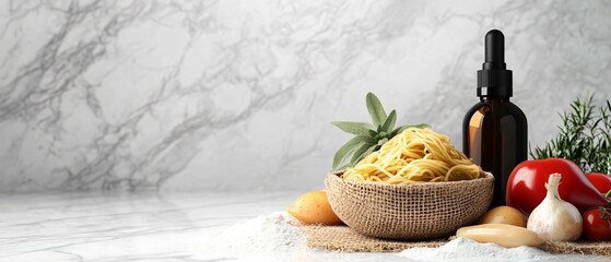 Savory Noodle Bowl with Fresh Vegetables