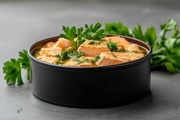 Canned seafood with olive oil
