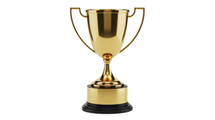 Celebrate victory with this radiant golden trophy for your accomplishments