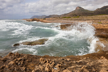 Mediterranean coastline in Murcia. Calblanque regional park. Murcia, Spain