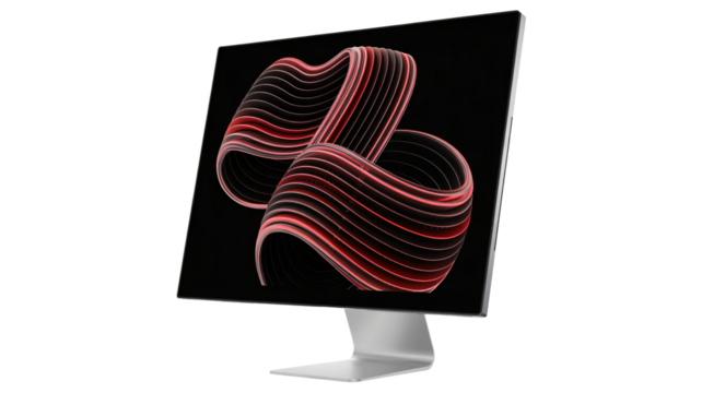 Modern monitor displaying sleek abstract design for tech backgrounds