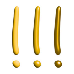 3d exclamation mark clipart Single element for design