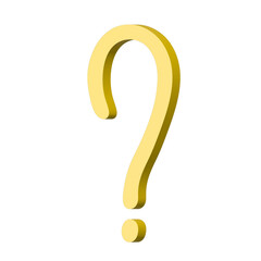 3d question mark clipart Single element for design