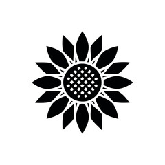 Sunflower Icon – Nature Botanical Floral Symbol