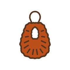 手書き風のシンプルアイコンイラスト　たわし