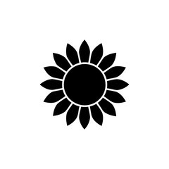Sunflower Icon – Nature Botanical Floral Symbol