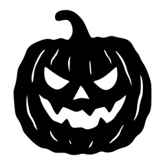 jack o lantern halloween pumpkin silhouette vector