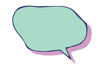 Hand drawn speech bubble Blank empty message box Textbox frame for banners, price tags, stickers, design