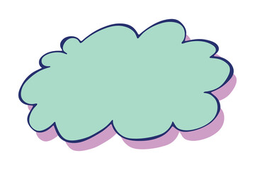 Hand drawn speech bubble Blank empty message box Textbox frame for banners, price tags, stickers, design