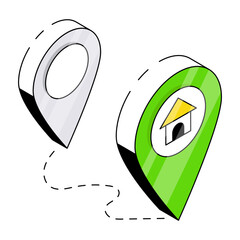 Editable design icon of home route