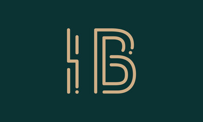 IB I ib initial logo | initial based abstract modern minimal creative logo, vector template image. luxury logotype logo, real estate homie logo. typography logo. initials logo
