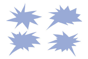 Set of hand drawn speech bubble Blank empty message box Textbox frame for banners, price tags, stickers, design