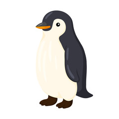 Side View Adult Penguin Isolated Illustration