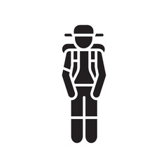 child in camp color flat icon for digital and print projects.