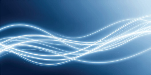 Fototapeta premium Abstract blue light streaks background flowing energy waves suitable for technology or futuristic concepts