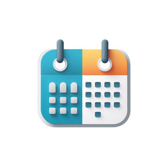 3d icon of calendar icon isolated on transparent background, vector illustration, studio shot