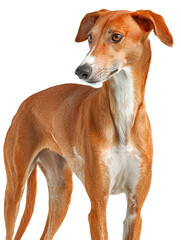 Azawakh dog on a white background