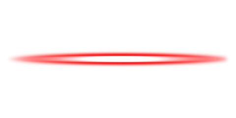 Glowing Red Neon Ring, Abstract Light Flare Ellipse on Transparent Background
