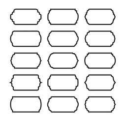 Vintage Frame and Tag Shapes Collection  Retro Labels & Decorative Borders Design