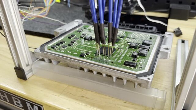 Electronic control unit reading and chip tuning in progress