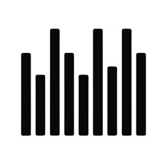 Equalizer Bars Flat Vector Icon Illustration