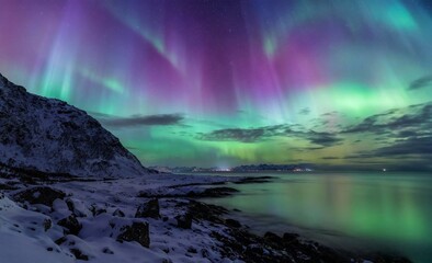 Lavender and Mint Reflection on Arctic Sea © Fox