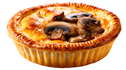 Golden Baked Mushroom Pie with Flaky Crust