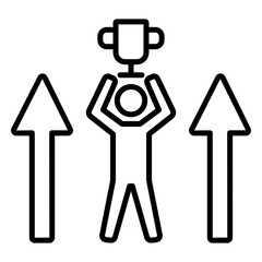 trophy outline icon
