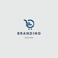 Obraz premium Abstract shopping bag logo template