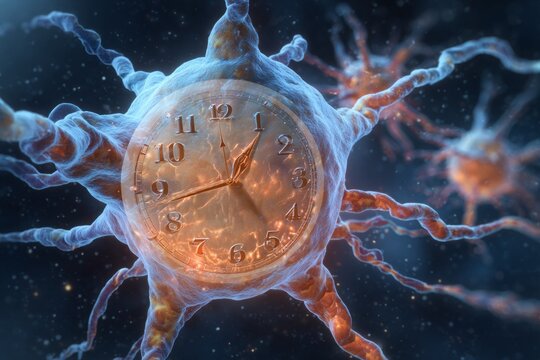 Circadian rhythm influence on neurotransmitter release.
