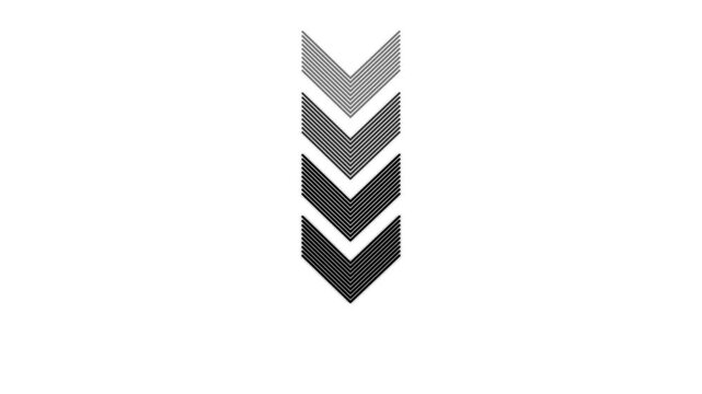 Down Direction Arrow Motion Graphic, Abstract Minimal Design