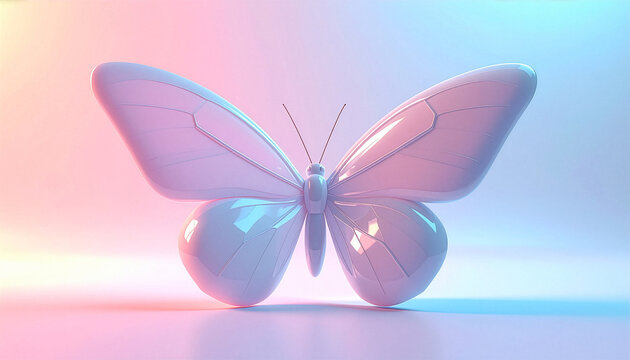 butterfly on pink flower - Powered by Adobe