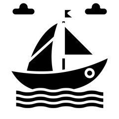 Sailing Vector Icon