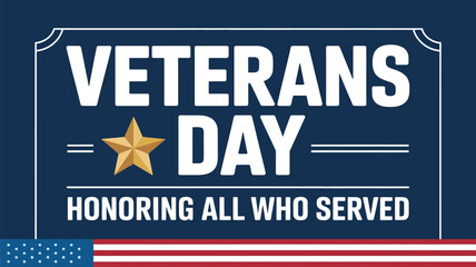 Fototapeta premium Veterans Day Star of Honor Celebration