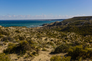 Peninsula Valdes coast landscape, World Heritage Site, Patagonia Argentina
