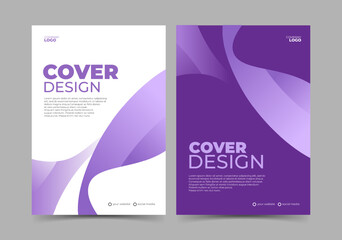 Elegant purple cover design template