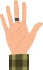 Obraz premium Hands counting. Count on fingers showing number one, two, three, four and five. Hand icons countdown gesture in trendy flat style vector set