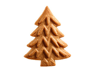 Gingerbread cookie shaped like a fir tree